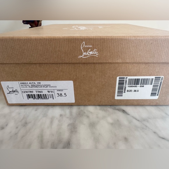 Christian Louboutin Amali Alta 130 Mirror Leather Platform Sandals - Picture 10 of 10